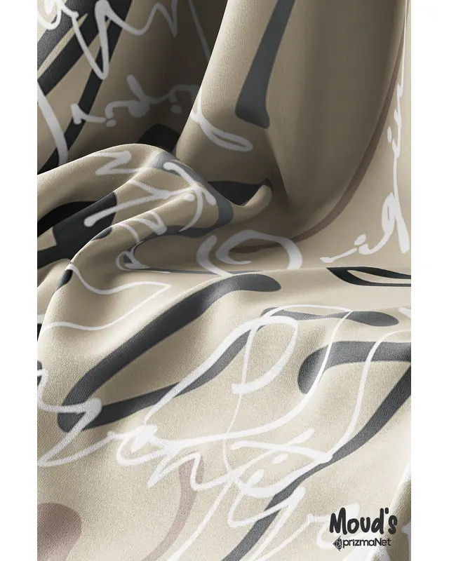Imza Pattern Printed Suede Table Runner - 4
