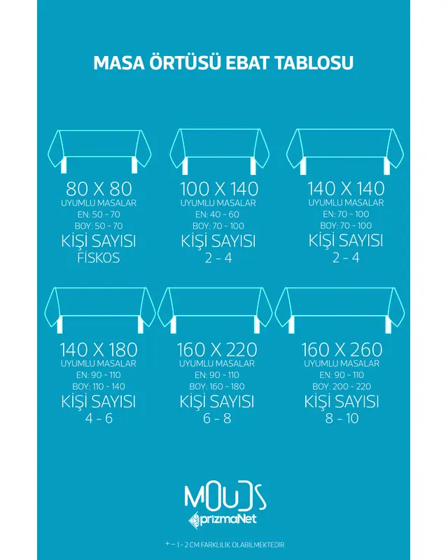Blue Yellow Islamic Rectangular Easy-Care Suede-Feel Tablecloth - MS-218 - 5