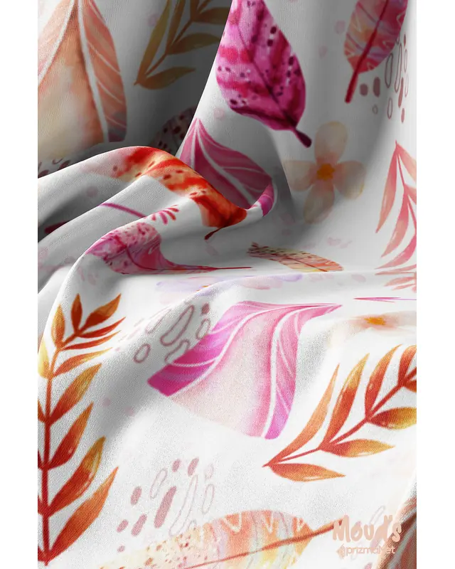 Pink Bohemian Round Easy-Care Suede-Feel Tablecloth - MSY-113 - 3
