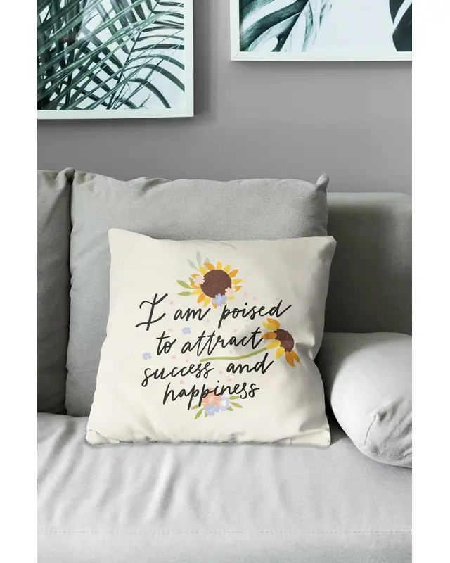 Motivation Type-3 Pattern Double-Sided Printed Suede Cushion Cover - 3