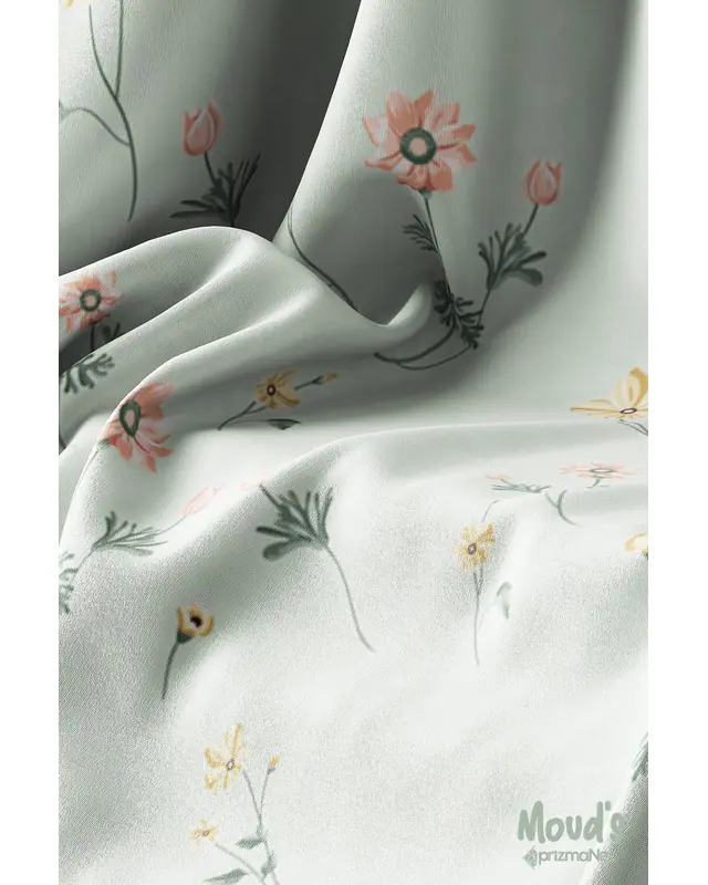 Yellow Pink Flowers Rectangular Easy-Care Suede-Feel Tablecloth - MS-126 - 3