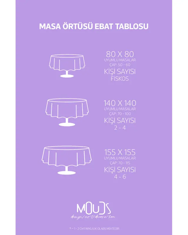 Purple Gingham Round Easy-Care Suede-Feel Tablecloth - MSY-3000-MOR - 3