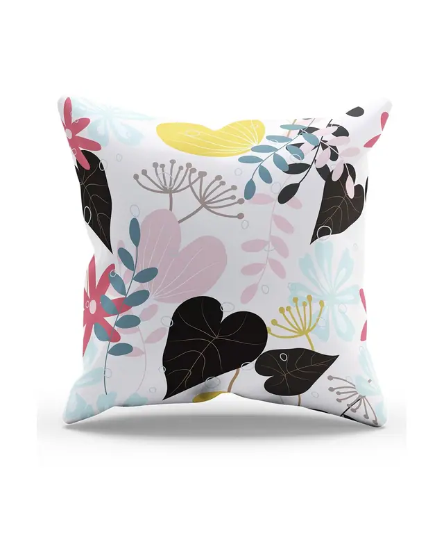 Double-Sided Printed Color Seosan Pattern Set of 4 Coordinated Suede Cushion Cover - 2