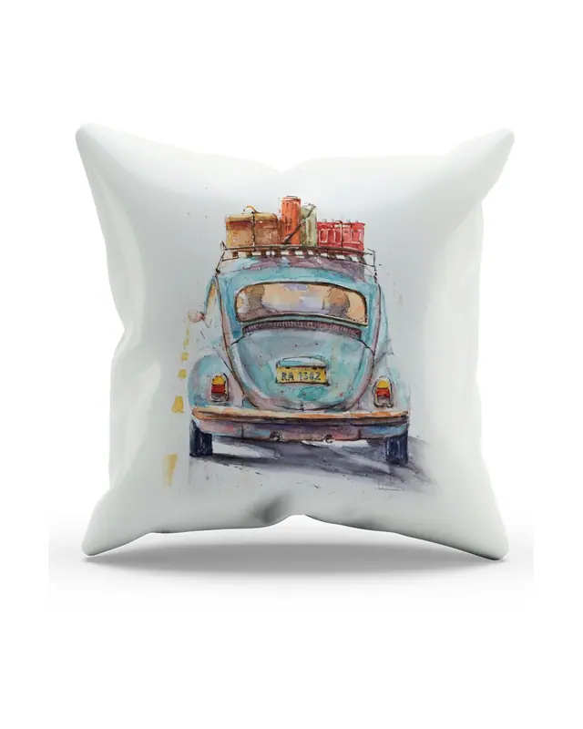 2'li Vosvos Pattern Double-Sided Printed Suede Cushion Cover Set - 5