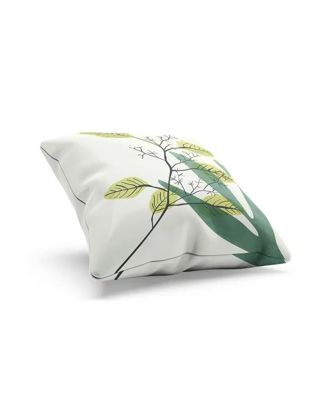 Zeytin Dalı - 5 Pattern Double-Sided Printed Suede Cushion Cover - 2