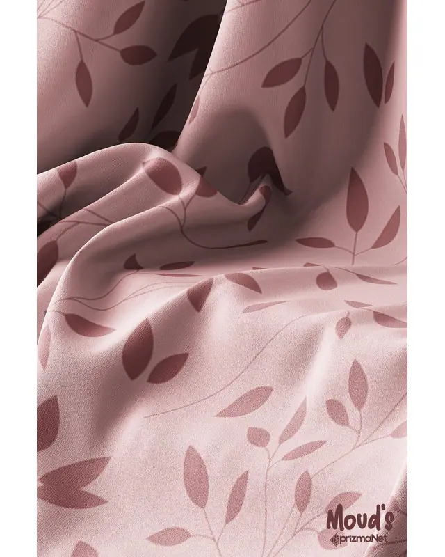 Burgundy Tree Branches Round Easy-Care Suede-Feel Tablecloth - MSY-48-2 - 3