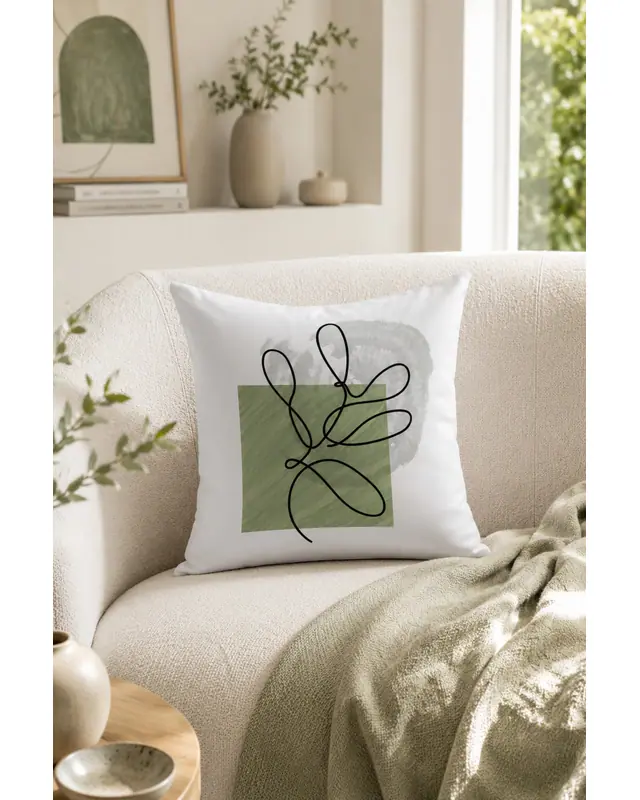 Double-Sided Printed Megu Pattern Set of 4 Coordinated Suede Cushion Cover - 4