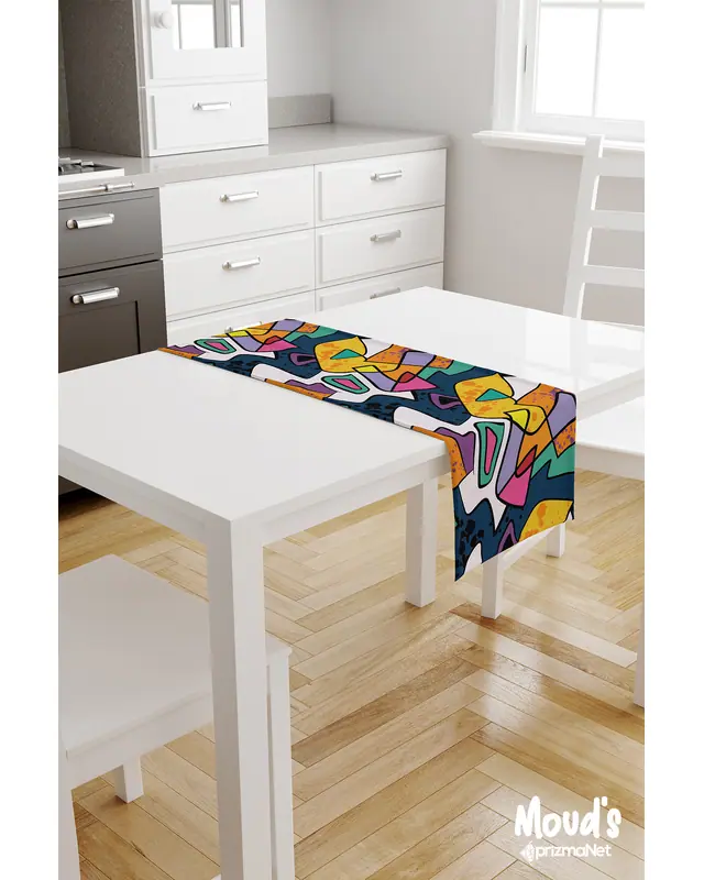 Artboard 2 Pattern Printed Suede Table Runner - 2