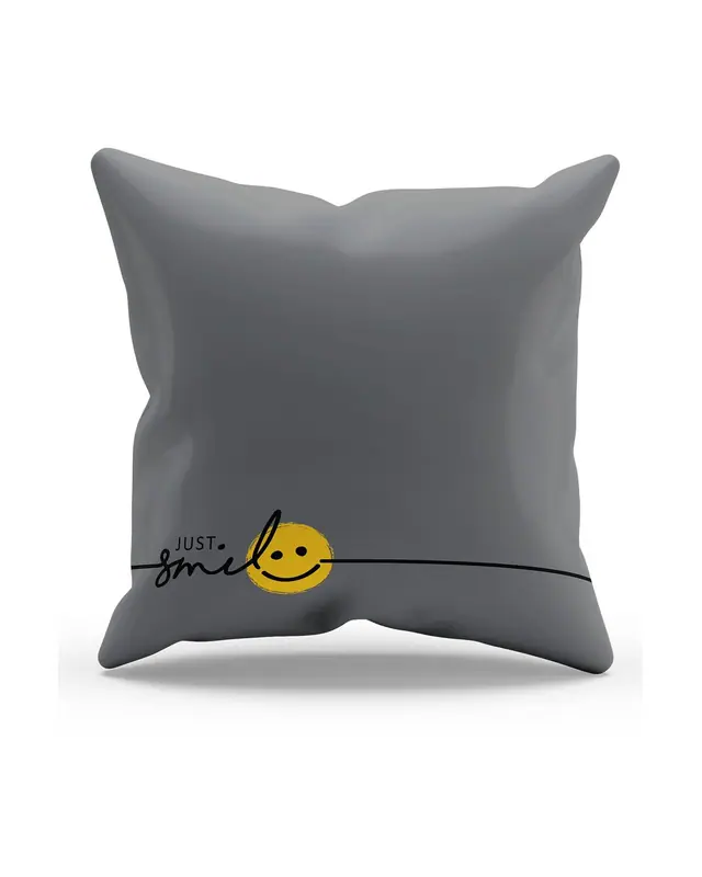 2'li Line Text Pattern Double-Sided Printed Suede Cushion Cover Set - 5