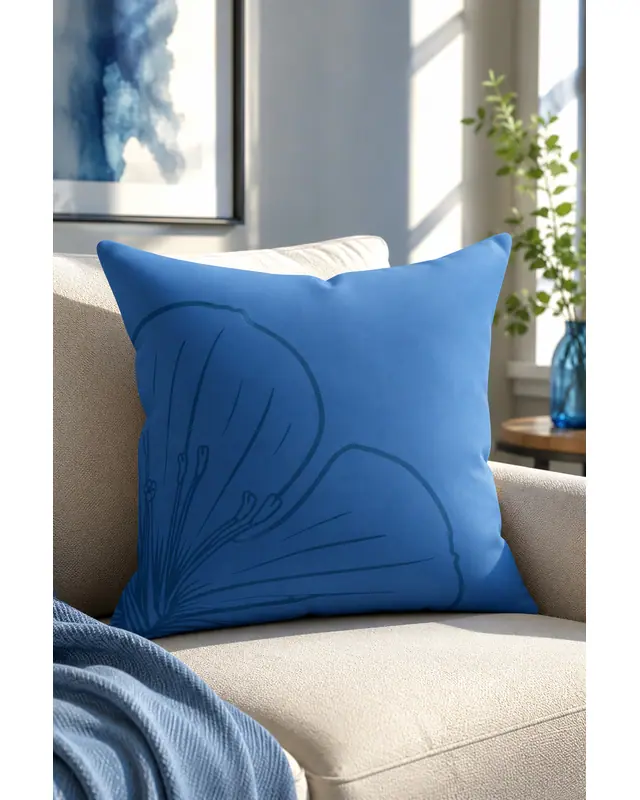 Double-Sided Printed Pastel Line-2 Pattern Set of 4 Coordinated Suede Cushion Cover - 8