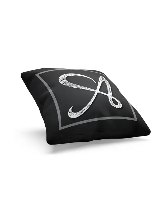 A Letter Pattern Double-Sided Printed Suede Cushion Cover - 2