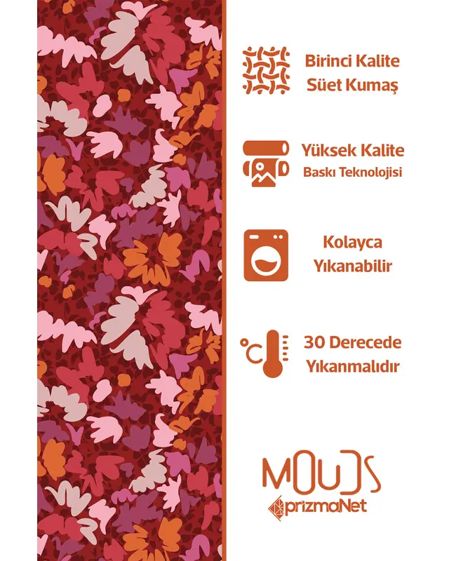 Süet Dokulu Kumaş Burgundy 2 Desenli Mutfak Önlüğü, Aşçı Önlüğü, Garson Önlüğü, Restoran Önlük - 3