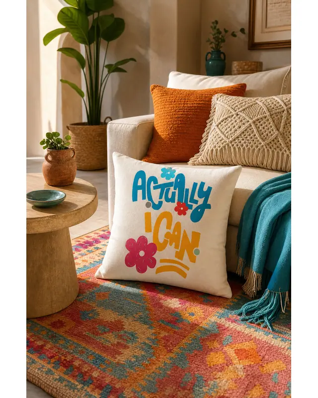 Set of 4 Colourful Modern Decorative Cushion Cover Set | Digitally Printed Soft Textured Sofa Pillow Cover 43x43 cm - 3