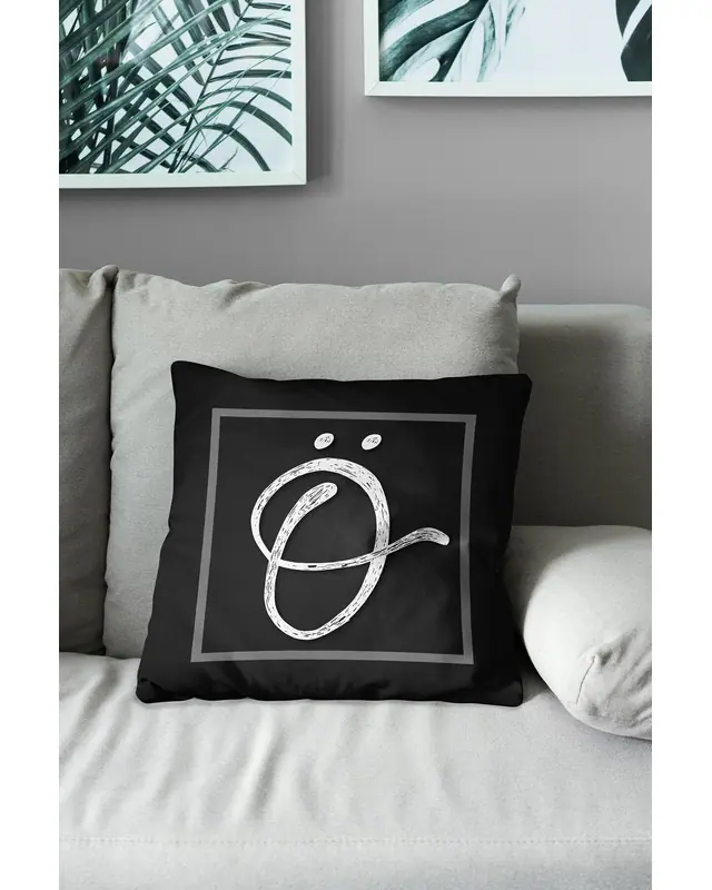 Ö Letter Pattern Double-Sided Printed Suede Cushion Cover - 3