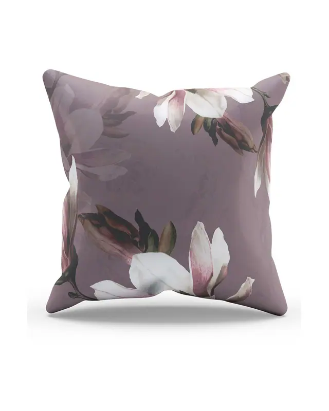 Double-Sided Printed Vintage Flowers Pattern Set of 4 Coordinated Suede Cushion Cover - 5