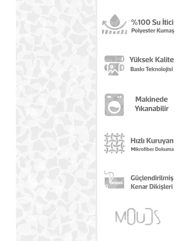 Shower Curtain, White Hearts Patterned Shower Curtain, Bathtub Curtain, Rings Included 175x200cm - BP-66 - 2