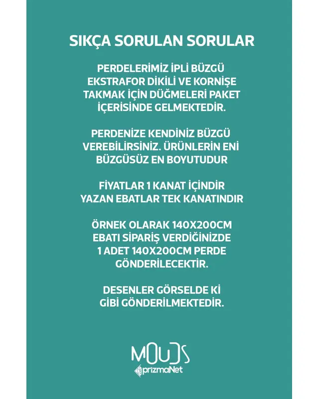Mavi Müzik Desenli Fon Perde Genç Odası Oturma Odası Süet Dijital Baskılı Ekstrafor Büzgü TEK KANAT - 5