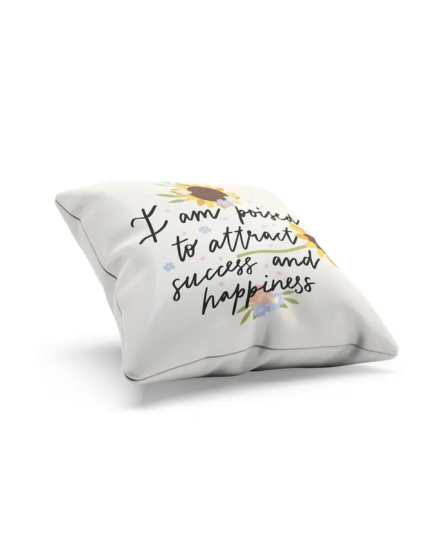 Motivation Type-3 Pattern Double-Sided Printed Suede Cushion Cover - 2