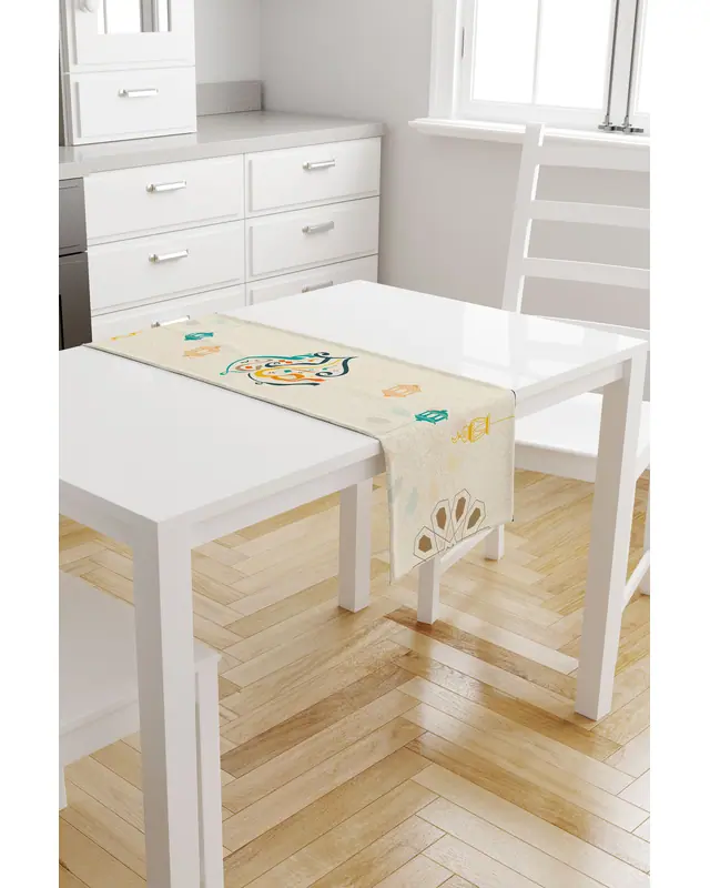 Ramadan Pattern 40X140 Table Runner, Easy-Care Suede Textured Runner, Stain-Resistant Runner - 2