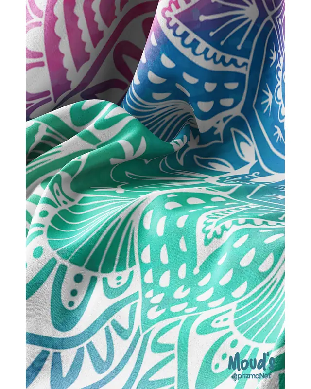 Mandala Rectangular Easy-Care Suede-Feel Tablecloth - MS-27 - 3