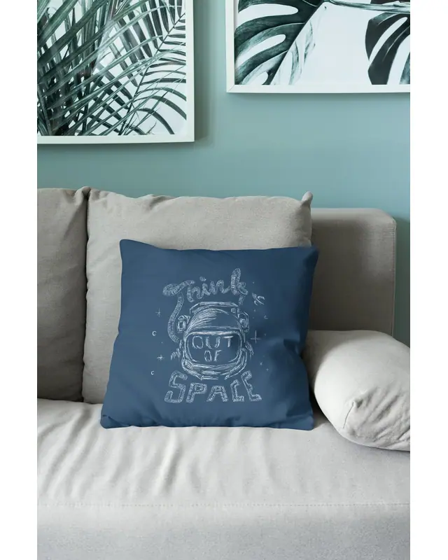 Uzayı Düşünmek Pattern Double-Sided Printed Suede Cushion Cover PL778 - 3