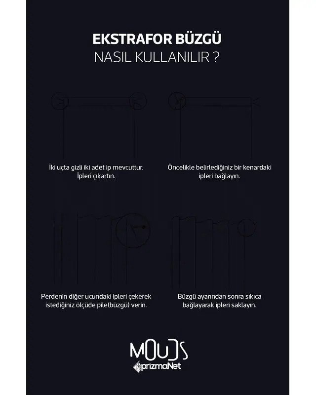 Uzaylı Pug Desenli Fon Perde Genç Odası Oturma Odası Süet Dijital Baskılı Ekstrafor Büzgü TEK KANAT - 4